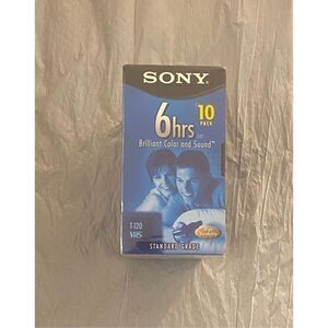 Sony Blank VHS Tapes 10 pack/New/60 Hours Total  Still Sealed